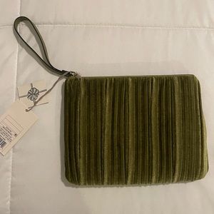 A New Day Velvet Green Clutch with handle